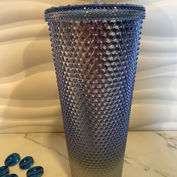 NEW Starbucks 24oz Spring Unicorn Iridescent Blue Silver Bling Studded Tumbler - Picture 5 of 7
